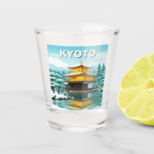 Kyoto Japan Travel Kinkakuji Golden Pavilion Shot Glass
