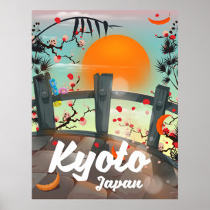 Kyoto Japan travel poster