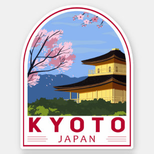 Kyoto Japan Travel Retro Travel Emblem