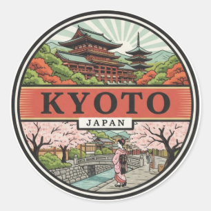 Kyoto Japan Travel Yasaka Shrine Classic Round Sticker