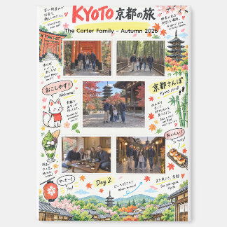 Kyoto Japan Trip 5 Photo Collage Travel Zine Magnet