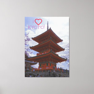 ❤Kyoto, Japan's Kiyomizu-Dera on a Canvas Print