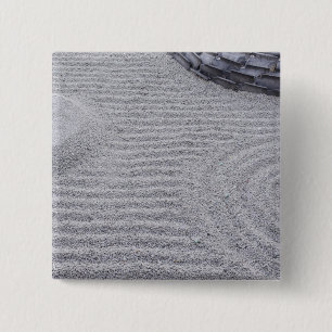 Kyoto, Kodai-ji Temple, Raked Sand Patterns 15 Cm Square Badge