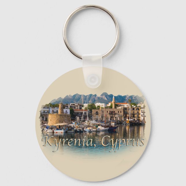 Kyrenia, Cyprus: Harbour Key Ring (Front)