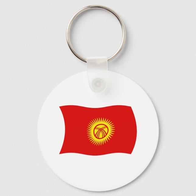 Kyrgyz Republic Flag Keychain (Front)