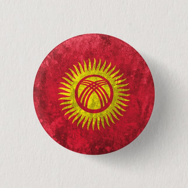 Kyrgyzstan 3 Cm Round Badge (Front)