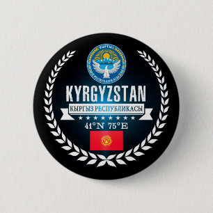Kyrgyzstan 6 Cm Round Badge