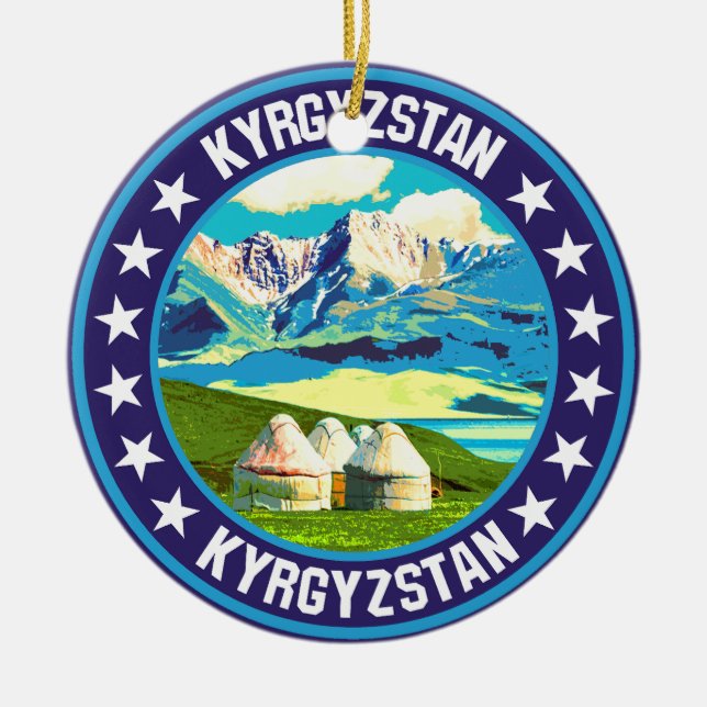 Kyrgyzstan                                         ceramic tree decoration (Front)