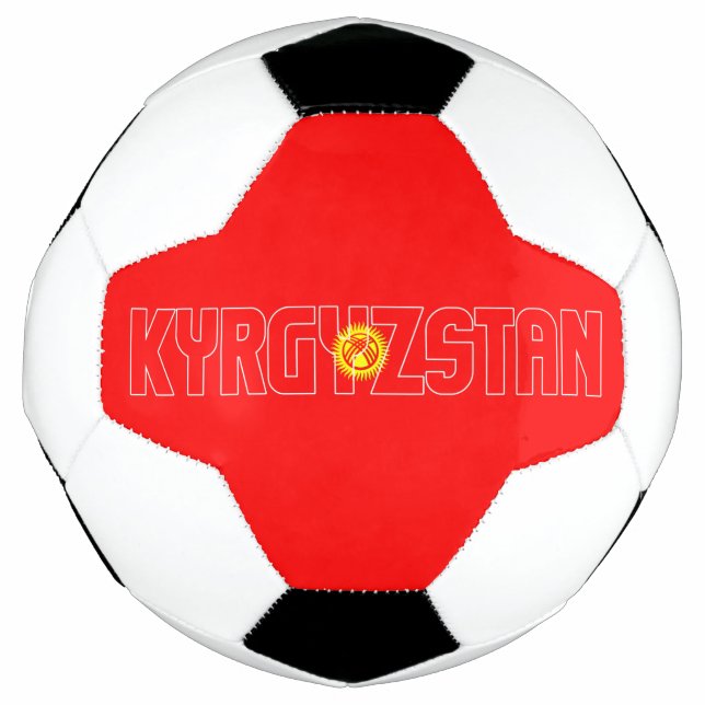 Kyrgyzstan Flag Adorable Patriotic Soccer Ball (Front)