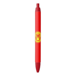 Kyrgyzstan Flag Black Ink Pen