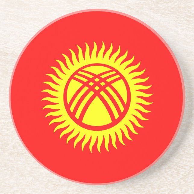 Kyrgyzstan Flag Coaster (Front)