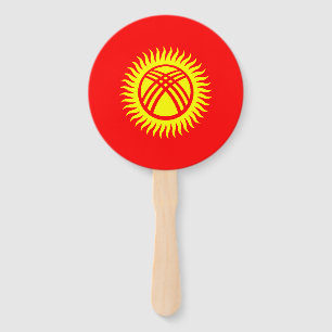 Kyrgyzstan Flag Hand Fan
