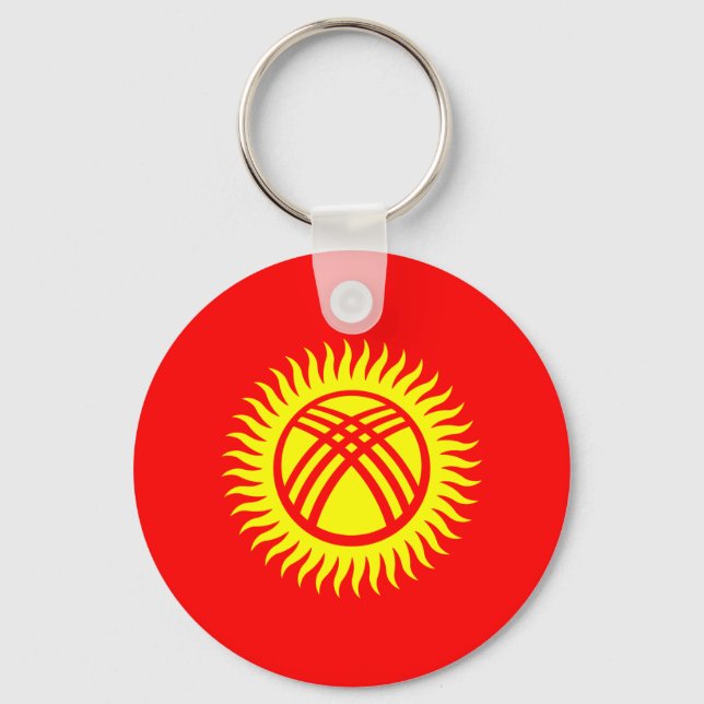 Kyrgyzstan Flag Key Ring (Front)
