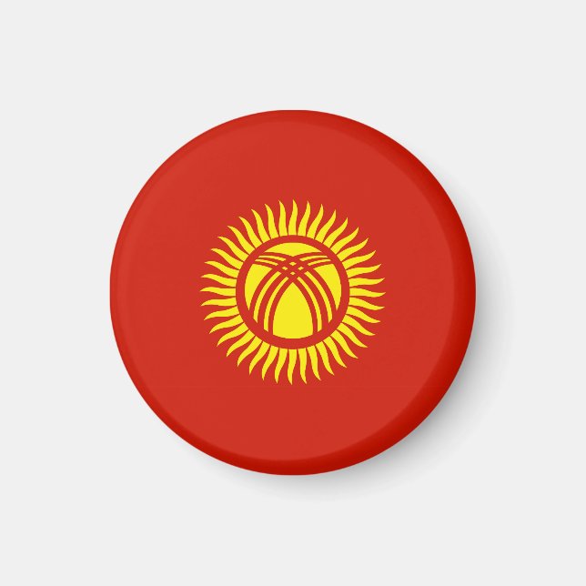 Kyrgyzstan flag magnet (Front)