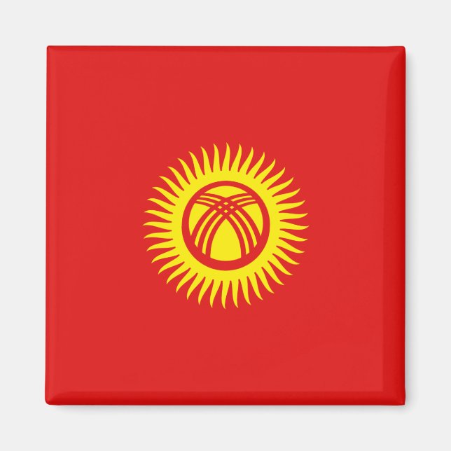 Kyrgyzstan Flag Magnet (Front)