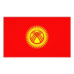 Kyrgyzstan Flag Photo Print
