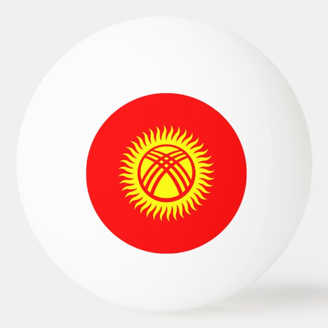 Kyrgyzstan Flag Ping Pong Ball (Front)