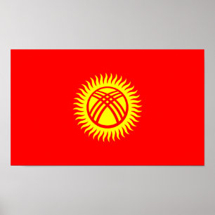 Kyrgyzstan Flag Poster