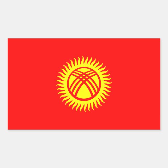 Kyrgyzstan Flag Rectangular Sticker (Front)