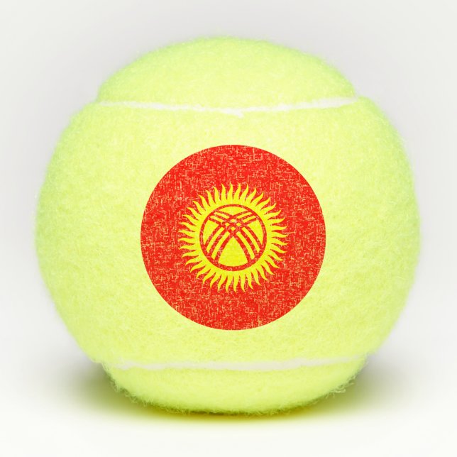 Kyrgyzstan Flag Tennis Balls (Front)