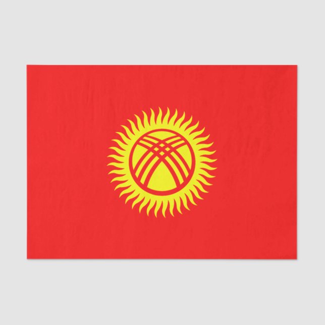 Kyrgyzstan Flag Tissue Paper (Front)