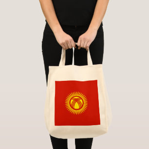 Kyrgyzstan flag tote bag
