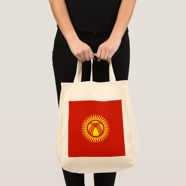 Kyrgyzstan flag tote bag (Front (Product))