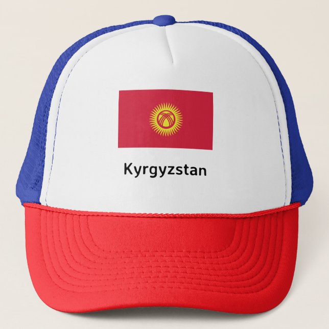 Kyrgyzstan Flag Trucker Hat (Front)