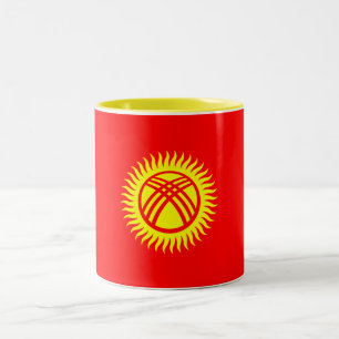 Kyrgyzstan Flag Two-Tone Coffee Mug