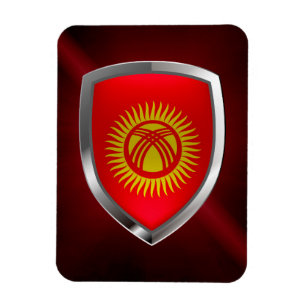 Kyrgyzstan Metallic Emblem Magnet