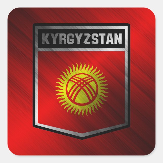 Kyrgyzstan Square Sticker (Front)