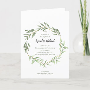 Kyriakos Greek Orthodox Church Baptism Program Programme