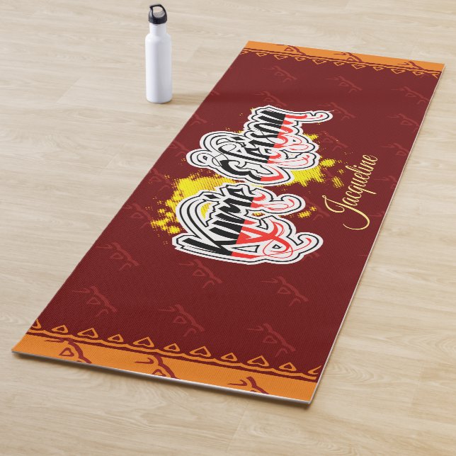 Kyrie Eleison | Spiritual Text with Your Name Yoga Mat (In Situ)