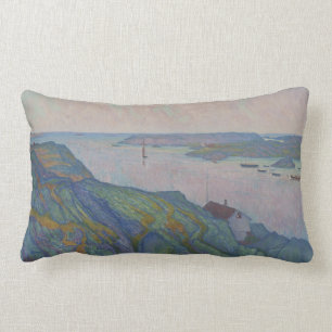 Kyrkesund, 1911 (oil on canvas) lumbar cushion