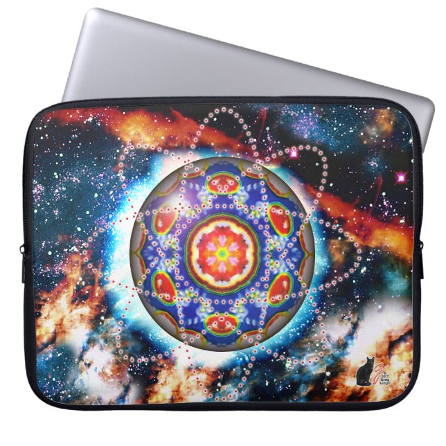 Kyron Orbz Kaleid Laptop Sleeve (Front)