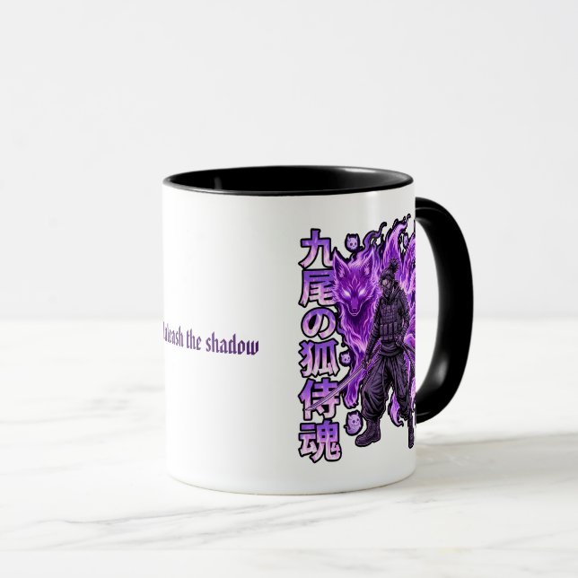 Kyubi Cyber-Samurai Mug (Front Right)