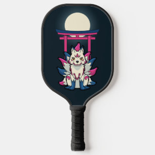 Kyubi Kitsune- Japanese Nine-Tailed Fox Yokai Pickleball Paddle