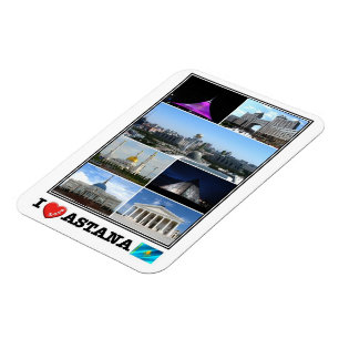 KZ Kazakhstan - Astana - I Love Mosaic - Magnet