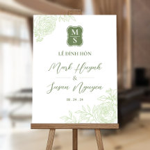 LỄ ĐÍNH HÔN Monogram Welcome