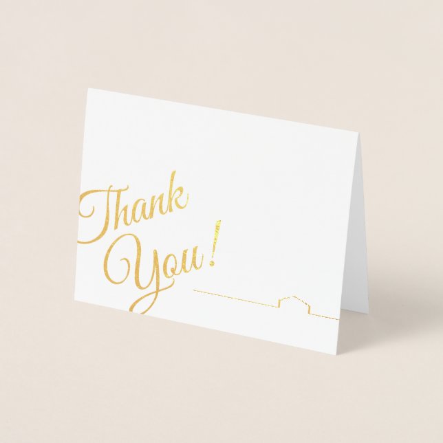 L33 Script Thank you gold foil Card (Front)