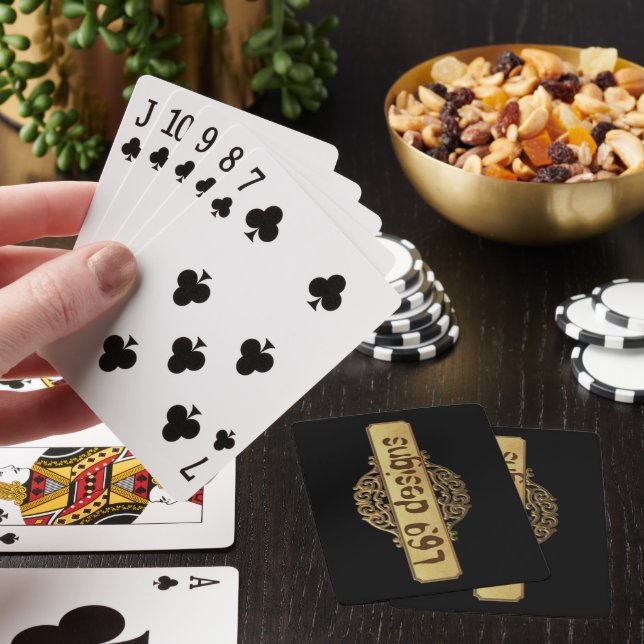  L69 DESIGNS GOLD BANNER PLAYING CARDS (In Situ)