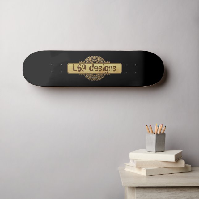  L69 DESIGNS GOLD BANNER SKATEBOARD (Wall Art (Horz))