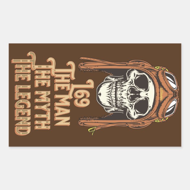 L69 THE MAN THE MYTH THE LEGEND                    RECTANGULAR STICKER (Front)