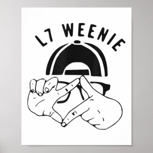 L7 Weenie Funny Youth Kids Boys Baseball _1  Poster