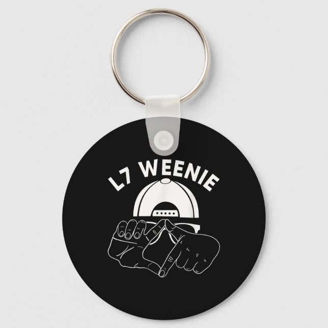L7 Weenie Loser Hands Funny 90s Baseball Softball  Key Ring (Front)