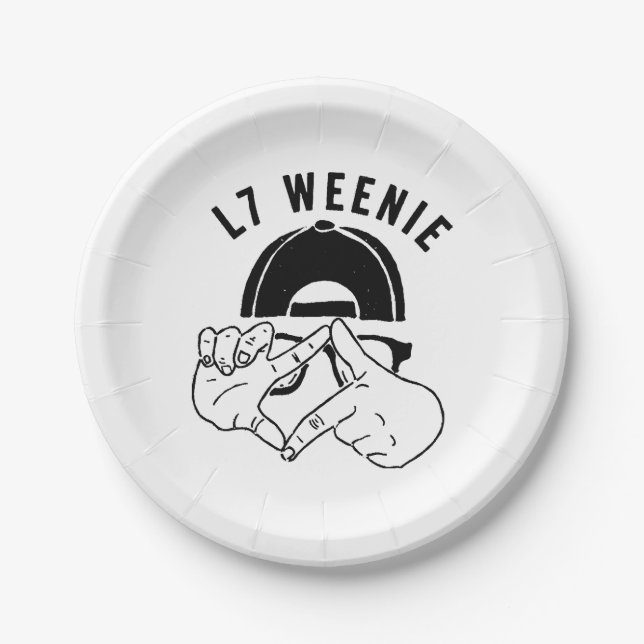 L7 Weenie Paper Plate (Front)