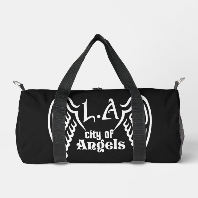 L.A. Los Angeles custom name & colour Duffle Bag (Front)