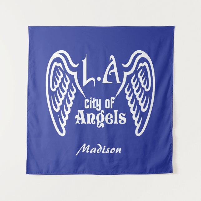 L.A. Wings custom name & colour tapestry (Front)