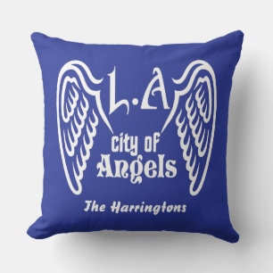 L.A. Wings custom name & colour throw pillows