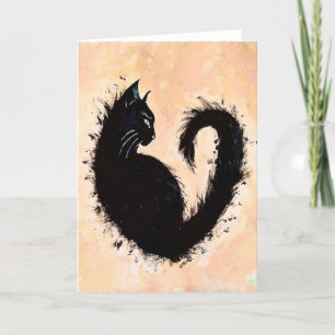 l’amour des chats noirs Greeting Card